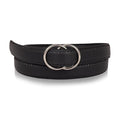 Black Double Ring Faux Leather Belt For Women's & Girls | Formal & Casual Belt For Ladies | Double Ring Belt For Ladies and womens