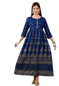 Women Printed Viscose Rayon Anarkali Kurti