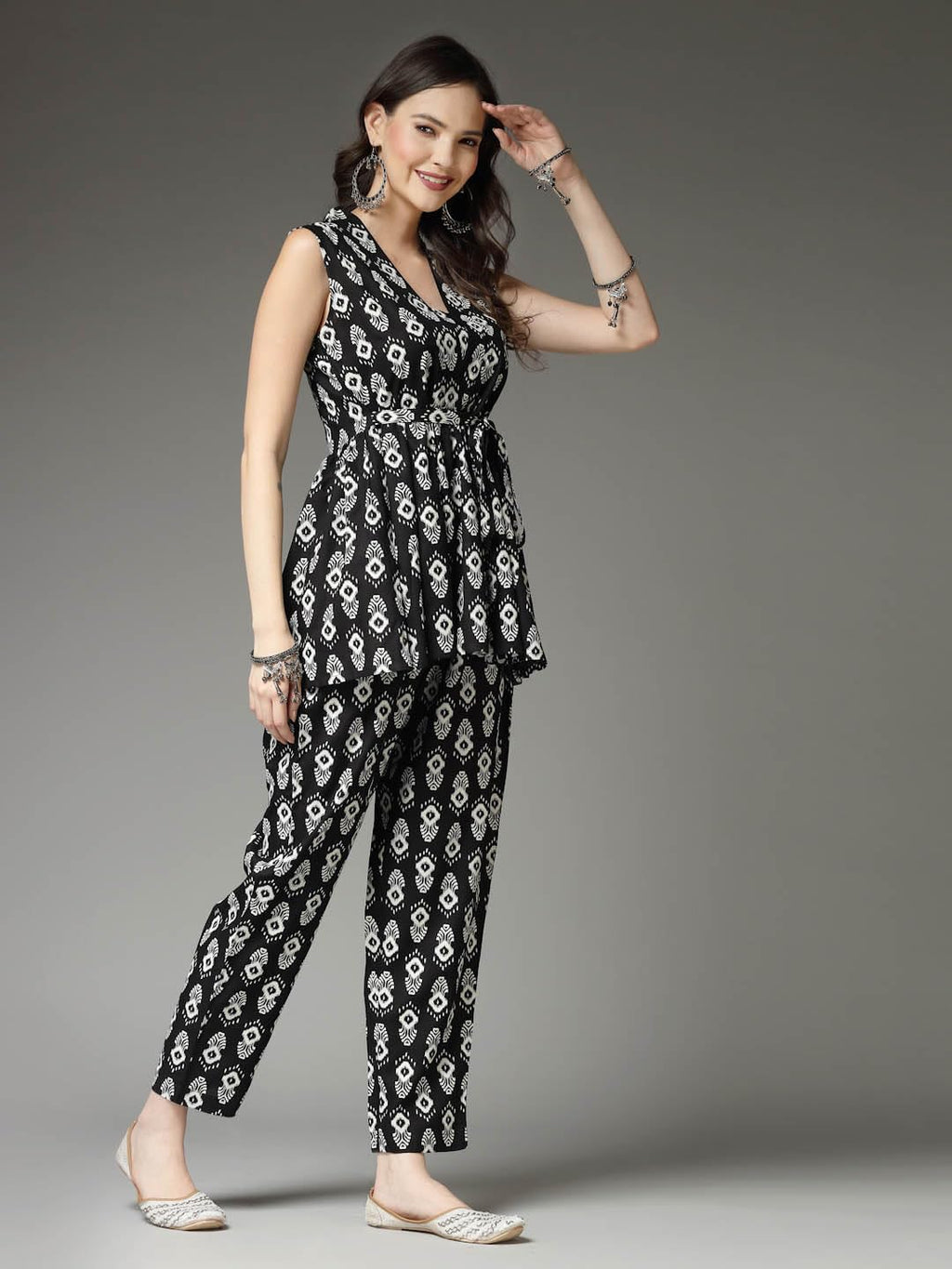 Women's Printed Rayon Kurti Pant set