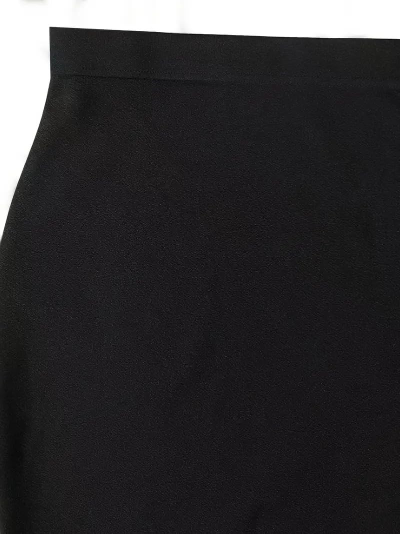 Front Cut Black Stylish Skirt for Women and Girl's Skirt Cotton Blend Stylish Mini Pure Black Skirt | Mini Skirt | Short Skirt (Pack of 1)
