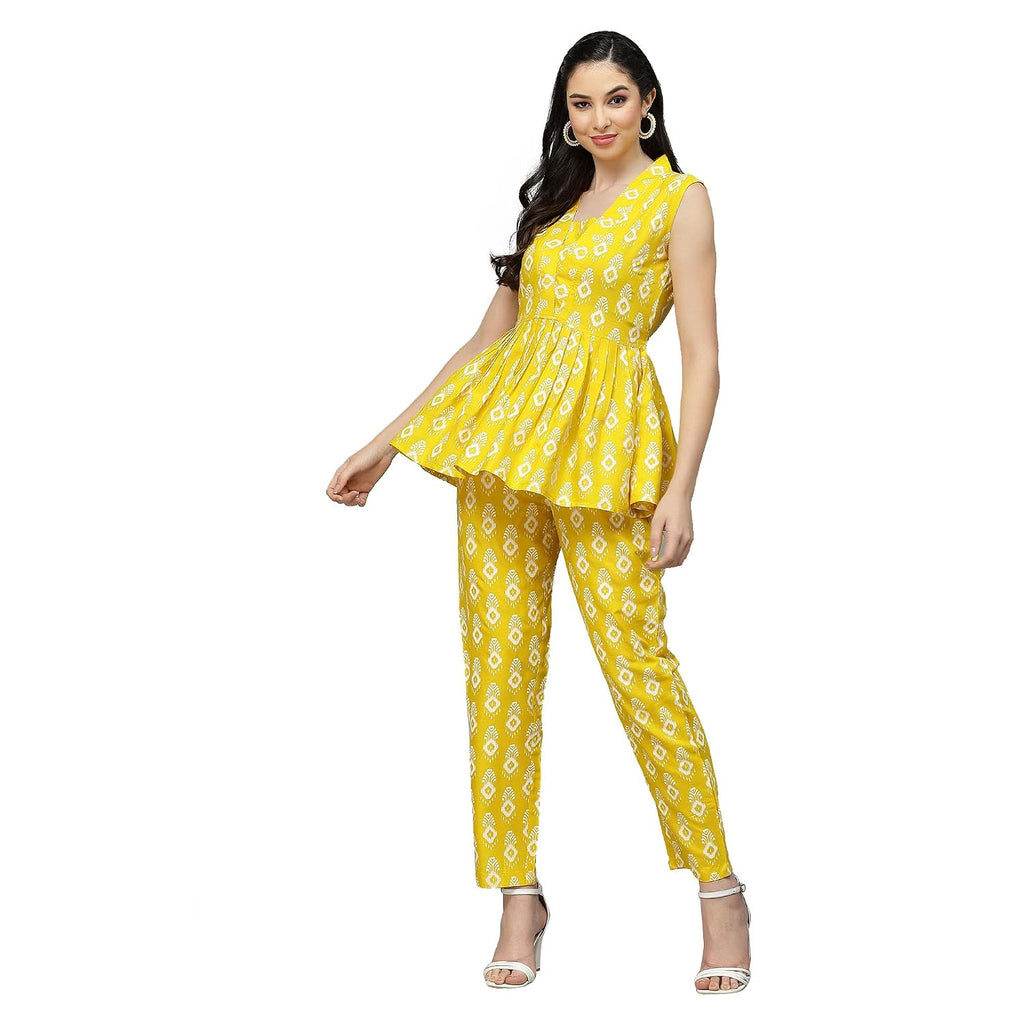 Women's Printed Rayon Kurti Pant set
