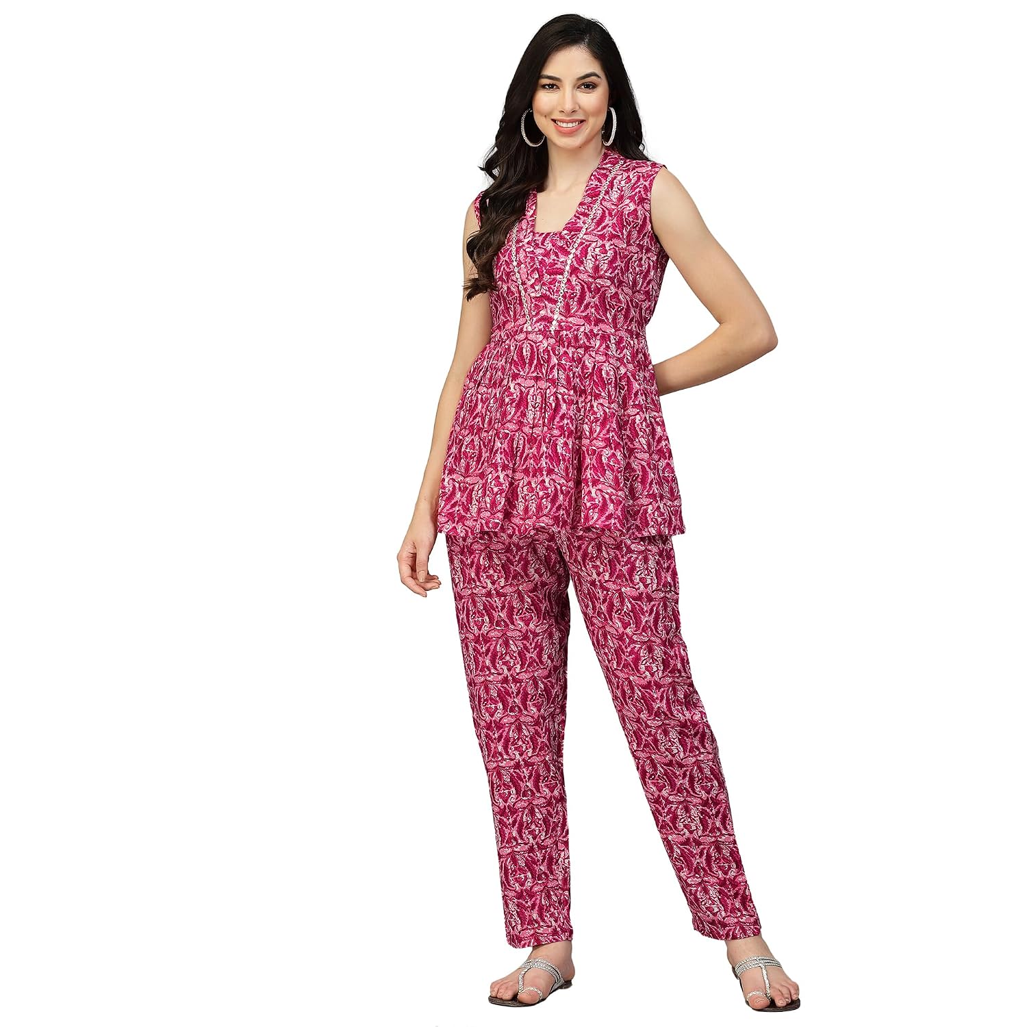 Women's Printed Rayon Kurti Pant set