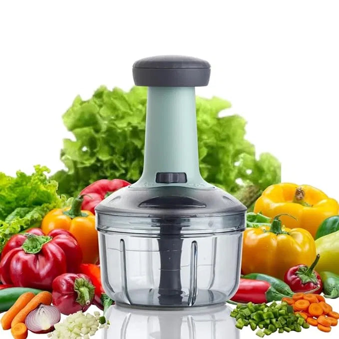 Hand-Press Vegetable Chopper Mixer Cutter - Push Chopper to Cut Onion, Salad, Tomato, Potato (Indian, Heavy Quality) 650ml
