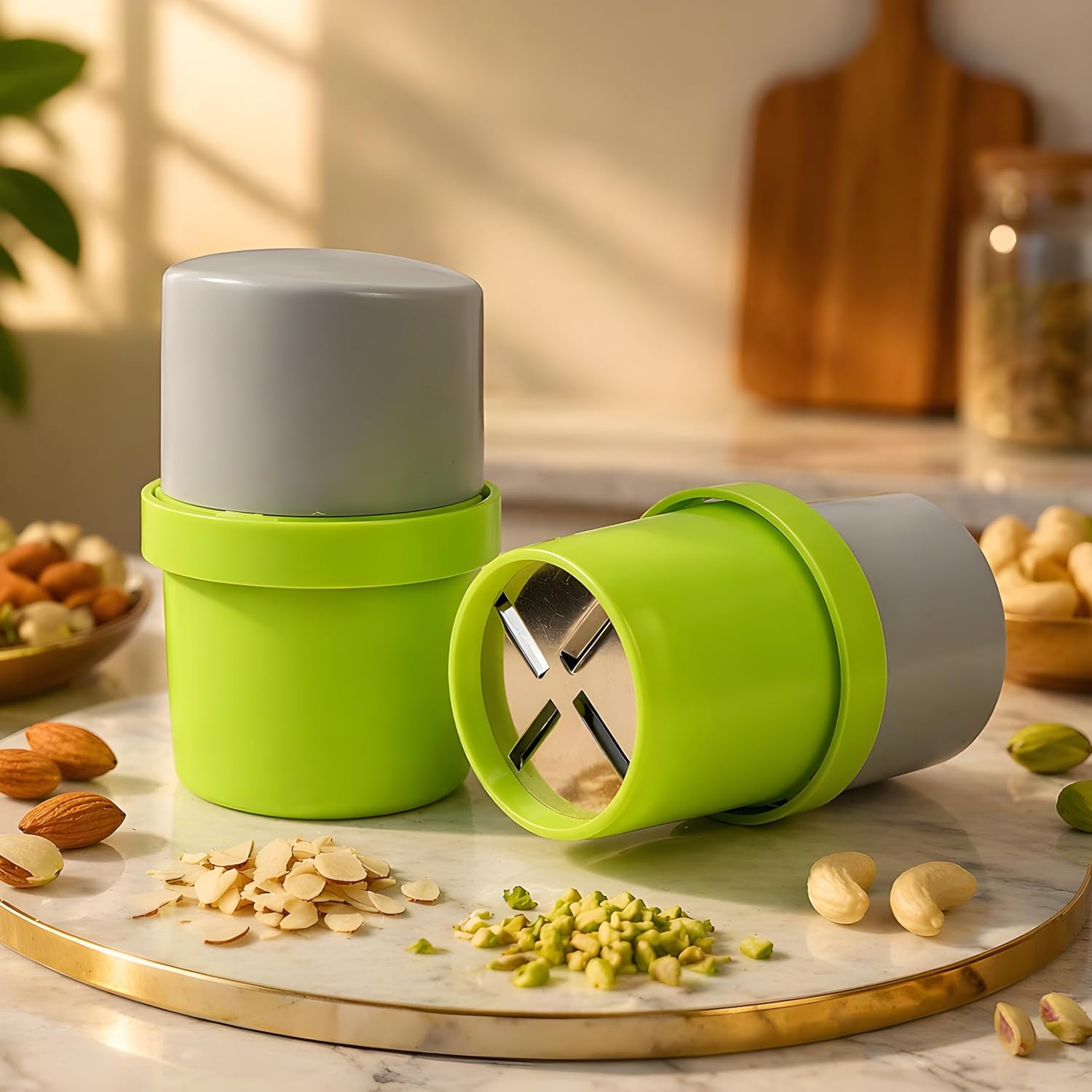 Easy Grip Dry Fruit Cutter for Smooth and Uniform Nut Slicing at Home