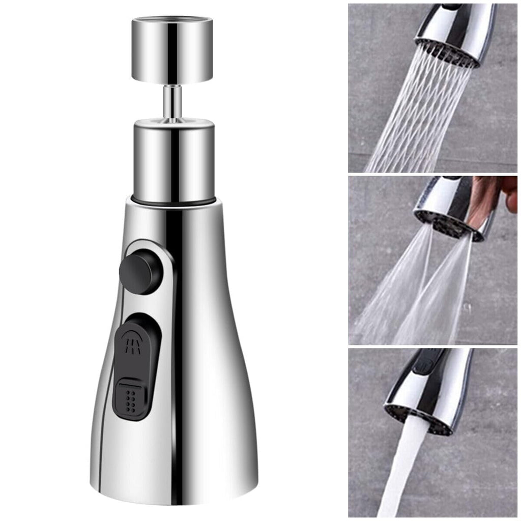 Urban Elegance 360 Degree Movable Faucet Aerator (3 Mode Jet X-CROSS Eco-Mist) Dynamic ABS Dual Flow Kitchen Sink Faucet Shower Sprayer (Pack of 1)